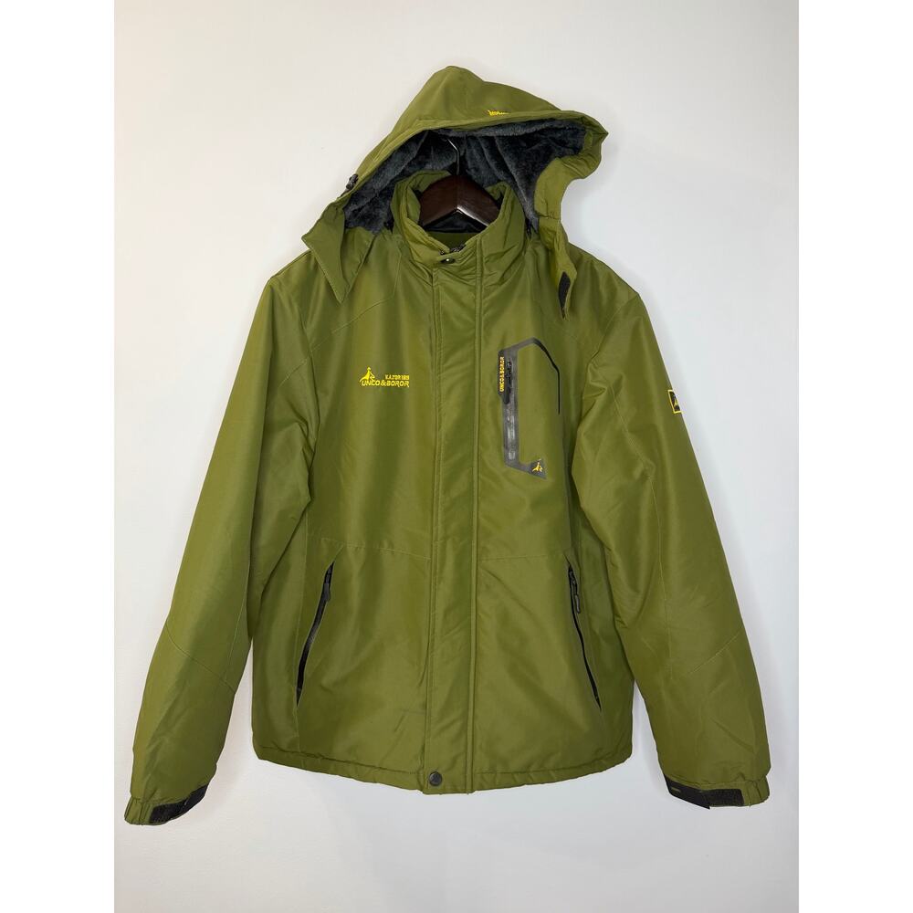 MOERDENG Men's Waterproof Ski Jacket Warm Winter Snow Coat Green Sz M